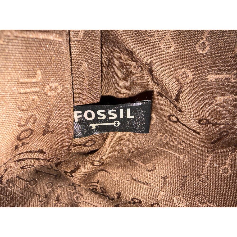 FOSSIL Vintage Reissue Leather Tapestry Velvet Floral Tote Purse - Picture 9 of 13